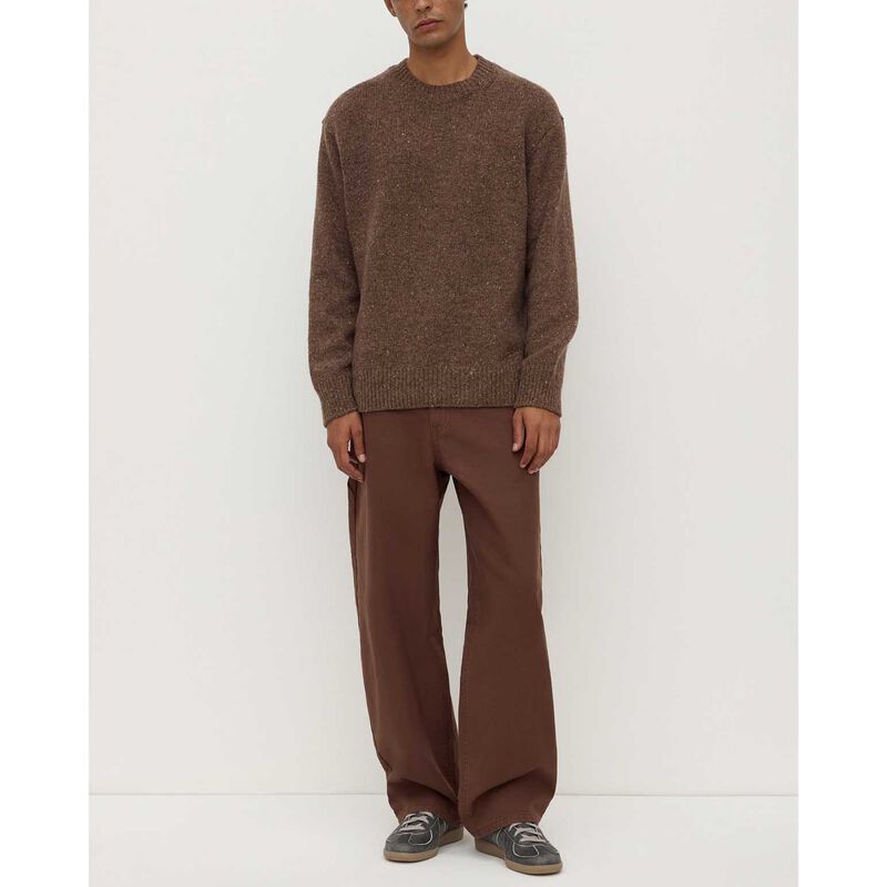 Assembly Label Lief Wool Blend Knit Mid Brown Marle image number 3